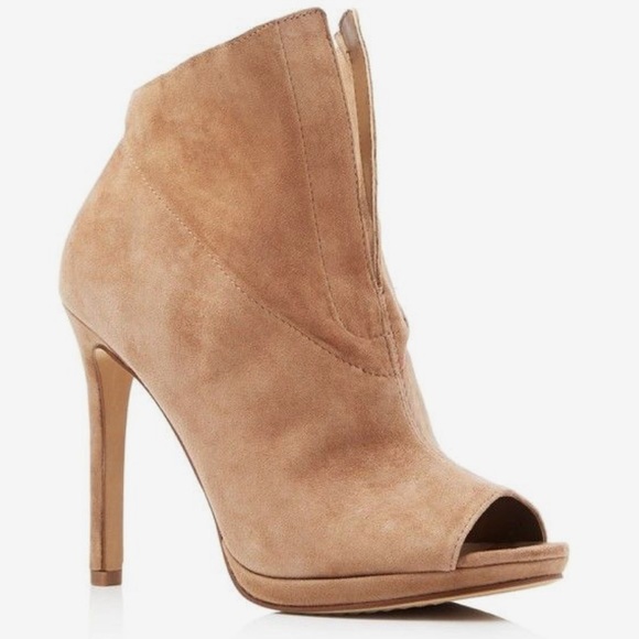 Vince Camuto Shoes - Vince Camuto Rora suede peep toe high heel booties
